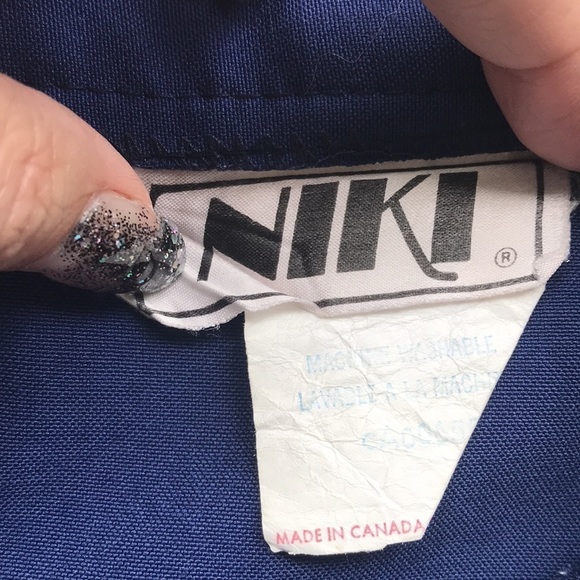 VINTAGE Niki blue High waisted pencil skirt button slit sz S/M - Picture 10 of 11